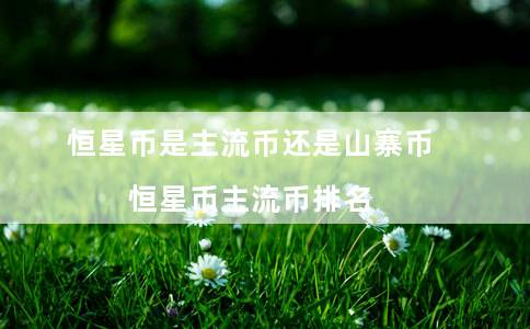 恒星币是主流币还是山寨币（恒星币主流币排名）