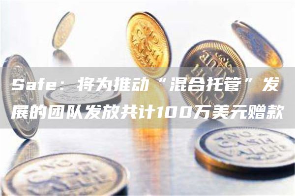 Safe:将为推动“混合托管”发展的团队发放共计100万美元赠款1