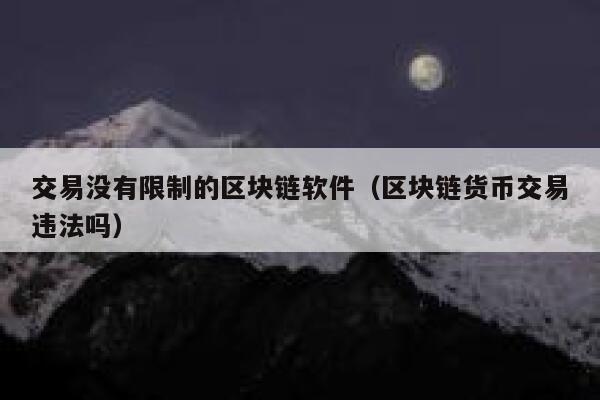 交易没有限制的区块链软件(区块链货币交易违法吗) 第1张 交易没有限制的区块链软件(区块链货币交易违法吗) 第1张