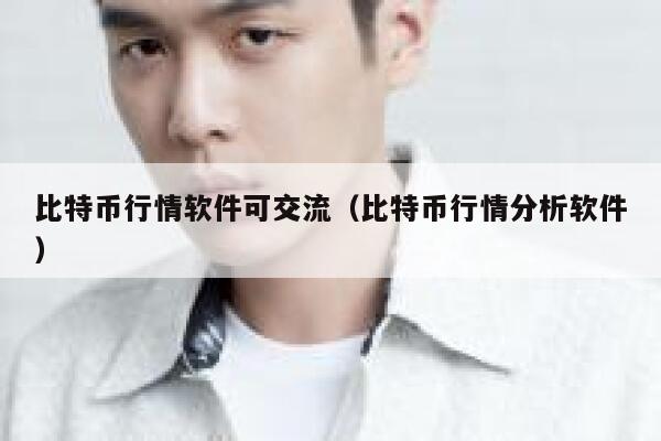 比特币行情软件可交流（比特币行情分析软件） 第1张