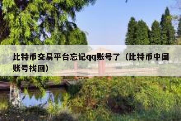 比特币交易平台忘记qq账号了（比特币中国账号找回） 第1张