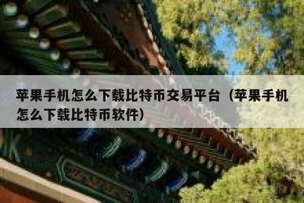 苹果手机怎么下载比特币交易平台（苹果手机怎么下载比特币软件） 第1张