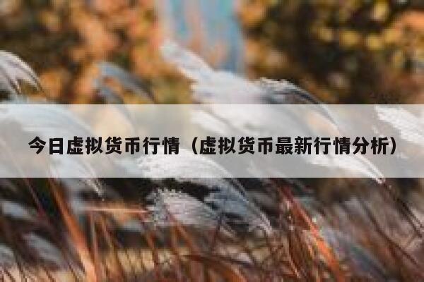今日虚拟货币行情(虚拟货币最新行情分析) 第1张 今日虚拟货币行情(虚拟货币最新行情分析) 第1张