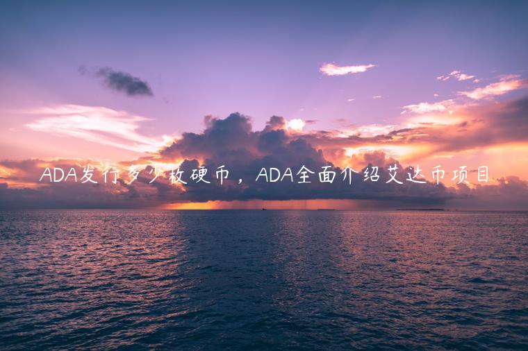 ADA发行多少枚硬币，ADA全面介绍艾达币项目