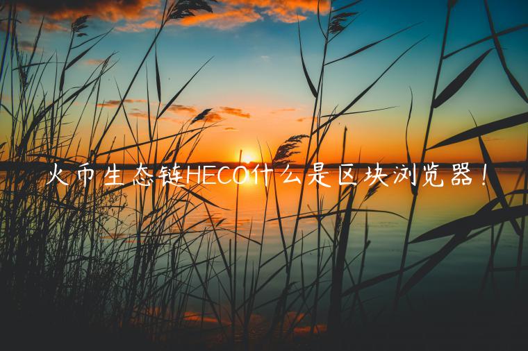 火币生态链HECO什么是区块浏览器! 火币生态链HECO什么是区块浏览器!