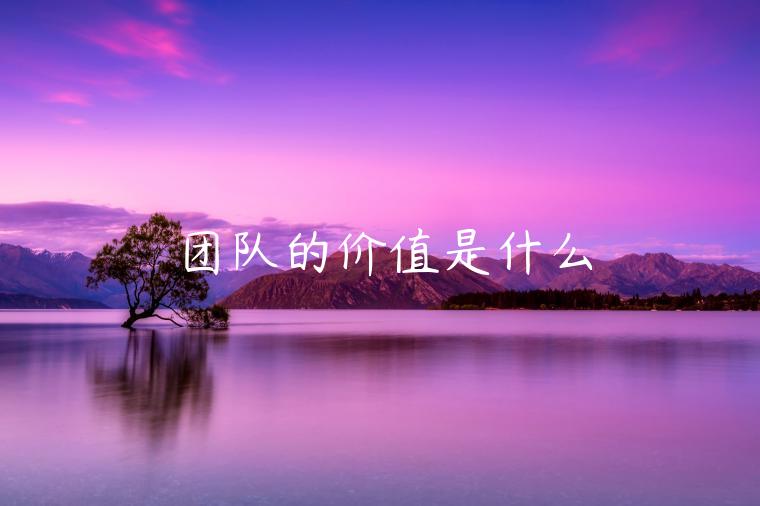 团队的价值是什么 团队的价值是什么