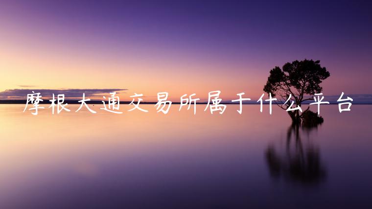 摩根大通交易所属于什么平台 摩根大通交易所属于什么平台
