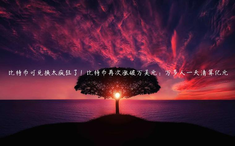 比特币可兑换太疯狂了!比特币再次涨破万美元:万多人一天清算亿元 比特币可兑换太疯狂了!比特币再次涨破万美元:万多人一天清算亿元