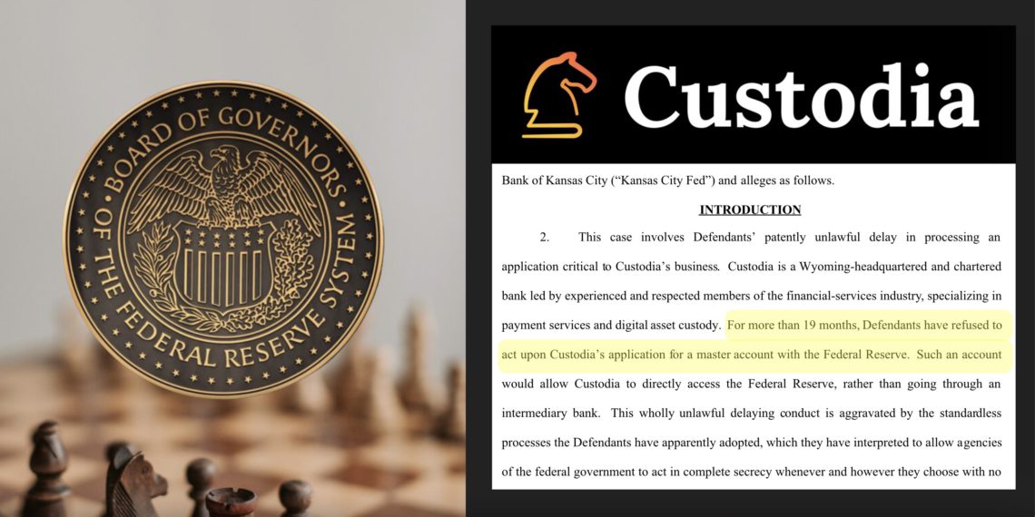 数字资产银行正式起诉联准会!Custodia不满申请Fed账户延期