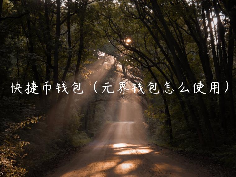 快捷币钱包(元界钱包怎么使用) 快捷币钱包(元界钱包怎么使用)