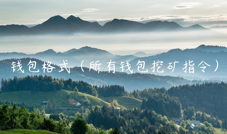 钱包格式(所有钱包挖矿指令) 钱包格式(所有钱包挖矿指令)