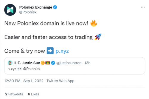 波场Poloniex正式启用全球通用顶级域名P.xyz向国际顶级交易所迈出重要一步-第1张图片-欧意下载 波场Poloniex正式启用全球通用顶级域名P.xyz向国际顶级交易所迈出重要一步-第1张图片-欧意下载