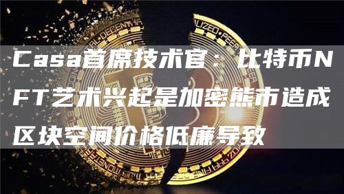 Casa首席技术官:比特币NFT艺术兴起是加密熊市造成区块空间价格低廉导致1
