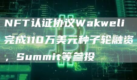 NFT认证协议Wakweli完成110万美元种子轮融资,Summit等参投1