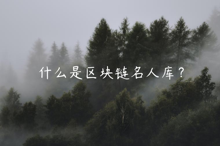 什么是区块链名人库？-第1张图片-欧意下载
