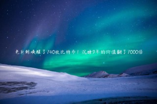 老巨鲸唤醒了740枚比特币！沉睡9年的价值翻了7000倍