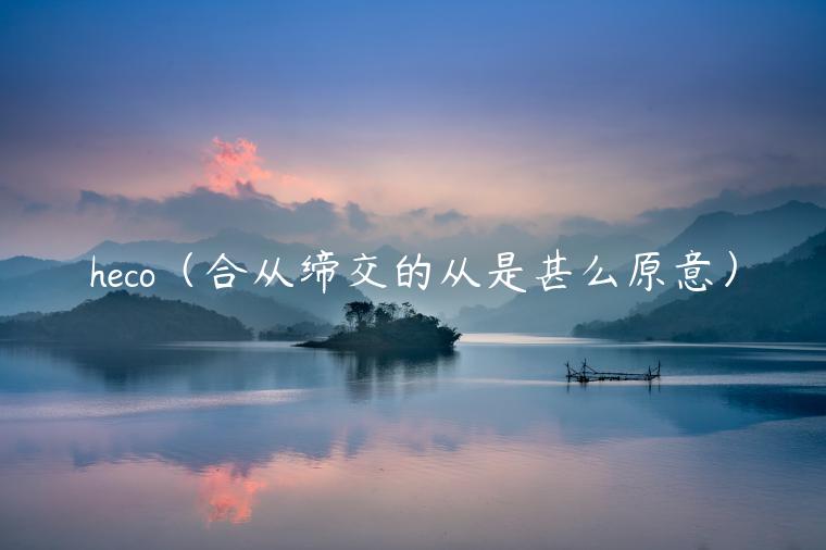 hco(合从缔交的从是甚么原意)-第1张图片-欧意下载 hco(合从缔交的从是甚么原意)-第1张图片-欧意下载