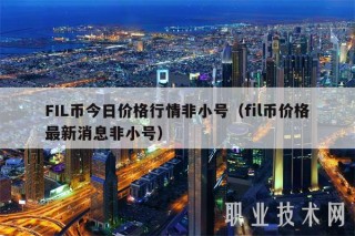 FIL币今日价格行情非小号（fil币价格最新消息非小号