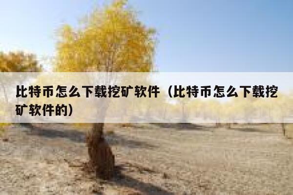 比特币怎么下载挖矿软件（比特币怎么下载挖矿软件的）-第1张图片-欧意下载