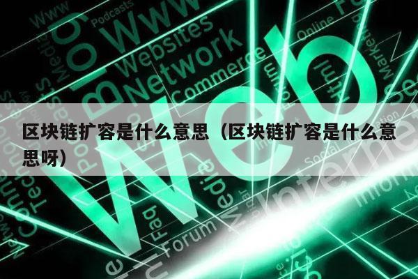 区块链扩容是什么意思(区块链扩容是什么意思呀-第1张图片-欧意下载 区块链扩容是什么意思(区块链扩容是什么意思呀-第1张图片-欧意下载