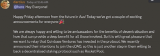 去中心化质押协议Rockt Pool获得Coinbas Vnturs投资