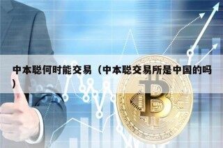 中本聪何时能交易（中本聪交易平台是中国的吗）