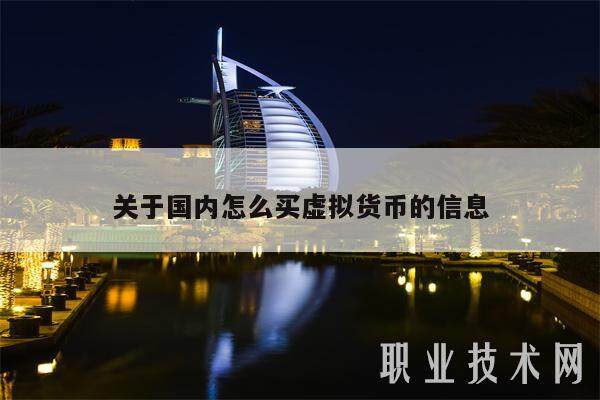 关于国内怎么买虚拟货币的信息-第1张图片-欧意下载