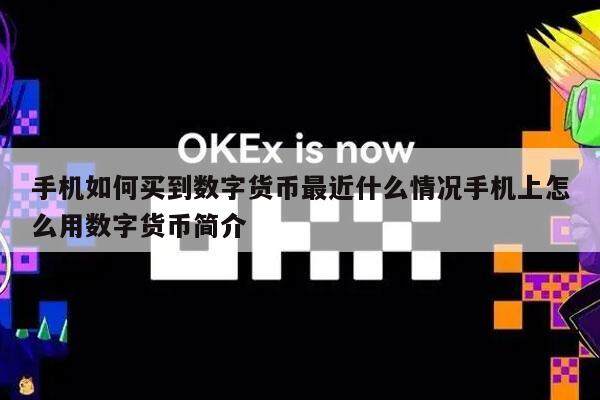 手机如何买到数字货币最近什么情况手机上怎么用数字货币简介-第1张图片-欧意下载