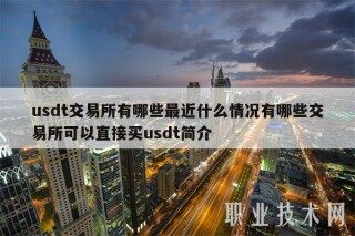 usdt交易平台有哪些最近什么情况有哪些交易平台可以直接买usdt简介