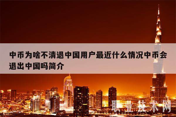 中币为啥不清退中国用户最近什么情况中币会退出中国吗简介-第1张图片-欧意下载