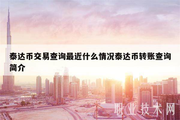 泰达币交易查询最近什么情况泰达币转账查询简介-第1张图片-欧意下载