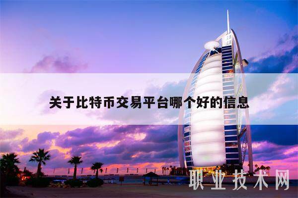 关于比特币交易平台哪个好的信息-第1张图片-欧意下载